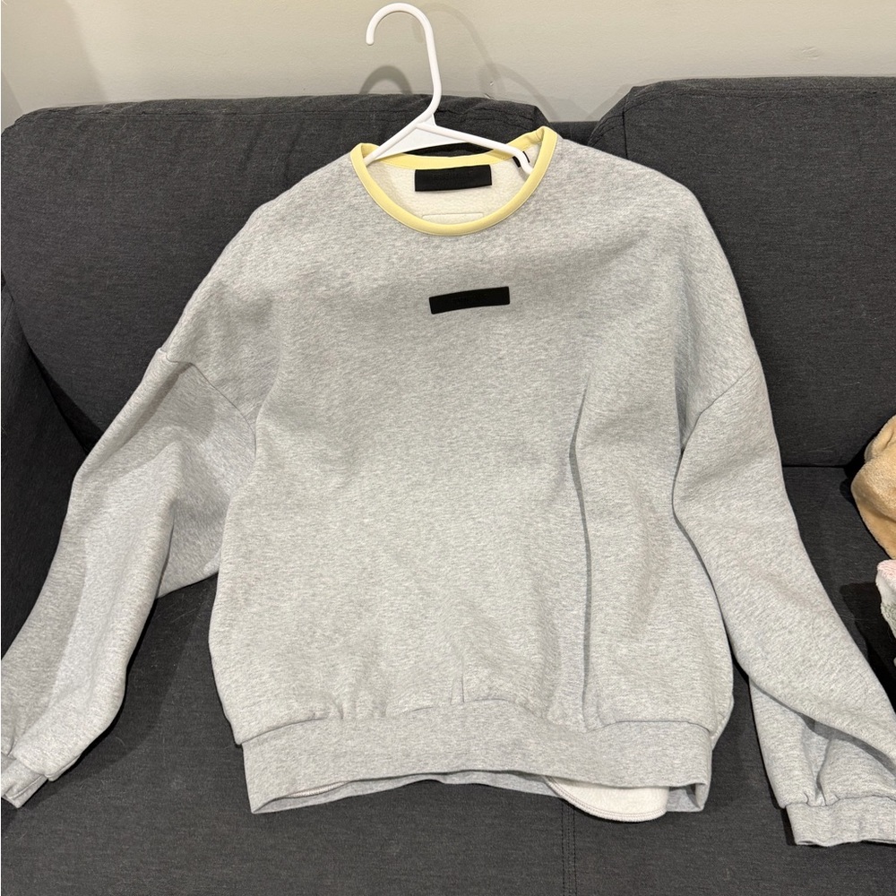 Essentials Light Gray Crewneck Sweater